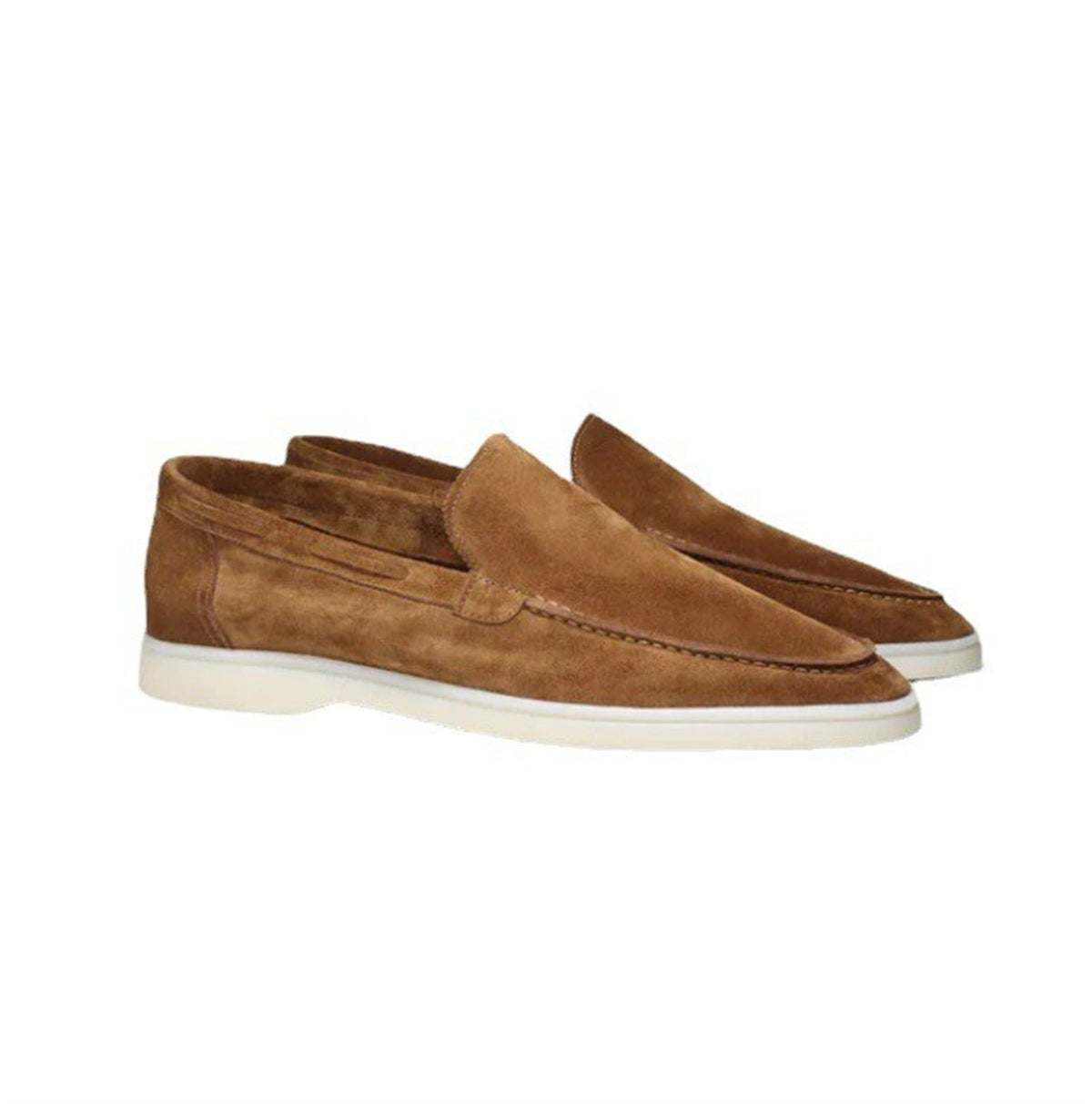 One-pedal Driving Flat Shoes With Frosted Suede