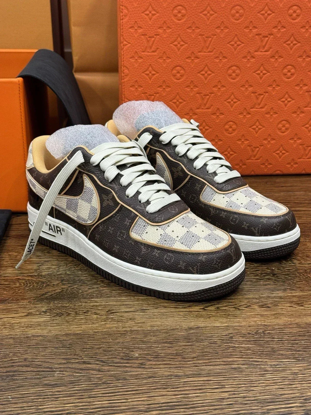 Louis Vuitton x Nike Air Force 1 Low 'Monogram Brown Damier Azur'