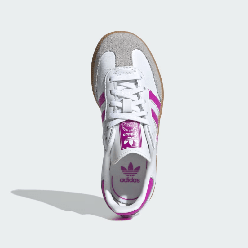 adidas Samba OG "Cloud White Purple Burst" - Youth Sneakers