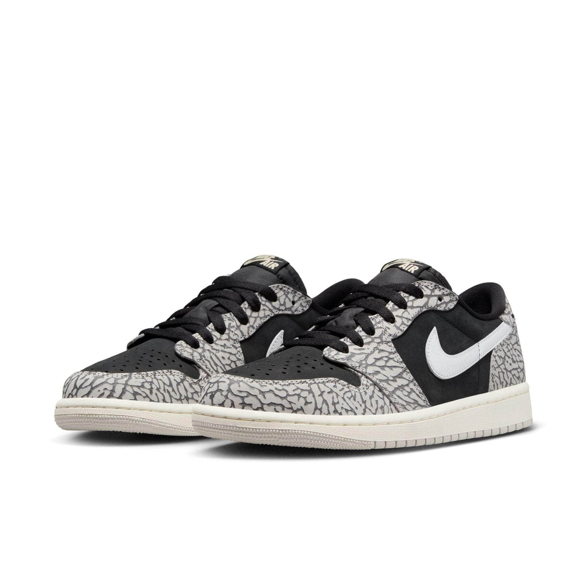 Air Jordan 1 Retro Low OG Black Cement - Men's