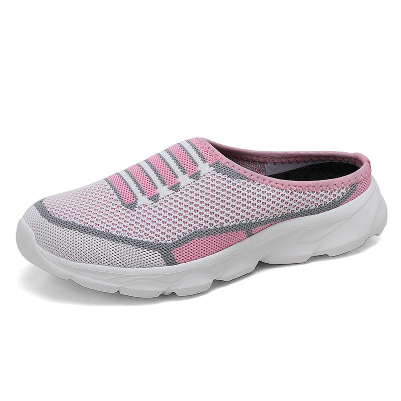 Womens Closed-toe Woven Casual Half-slipper Shoes