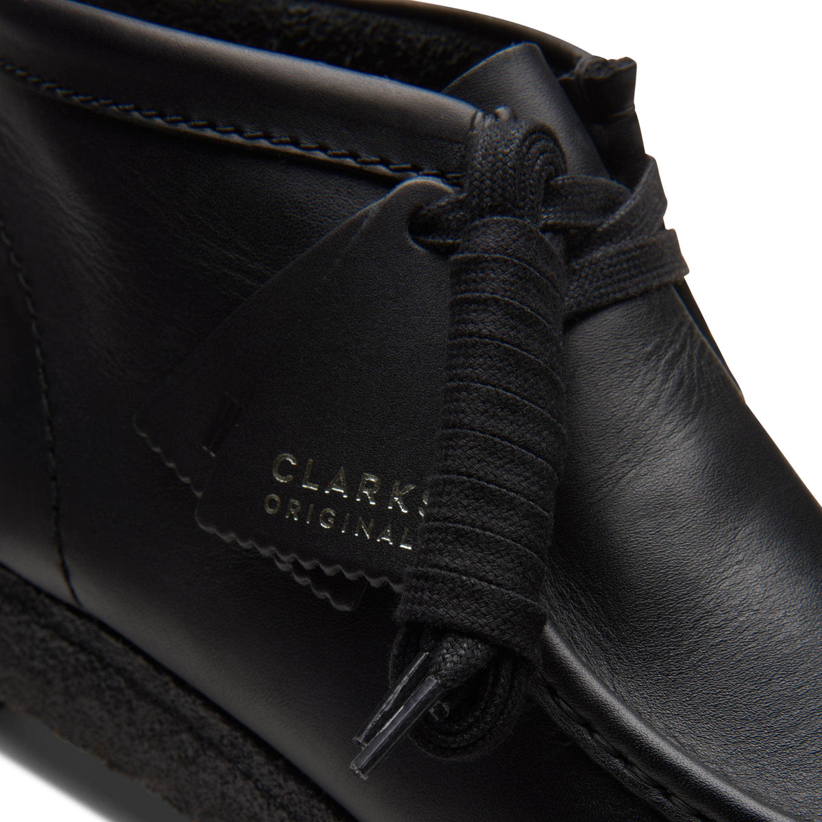 Clarks Wallabee Boot Black Leather - Men's