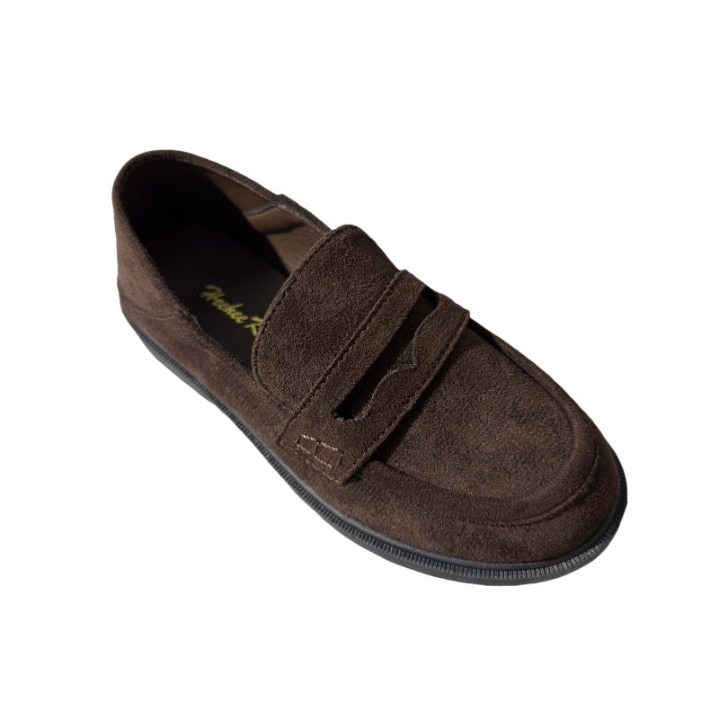 Business Formal Leather Casual Slip-On Loafers Flat Leather Shoes