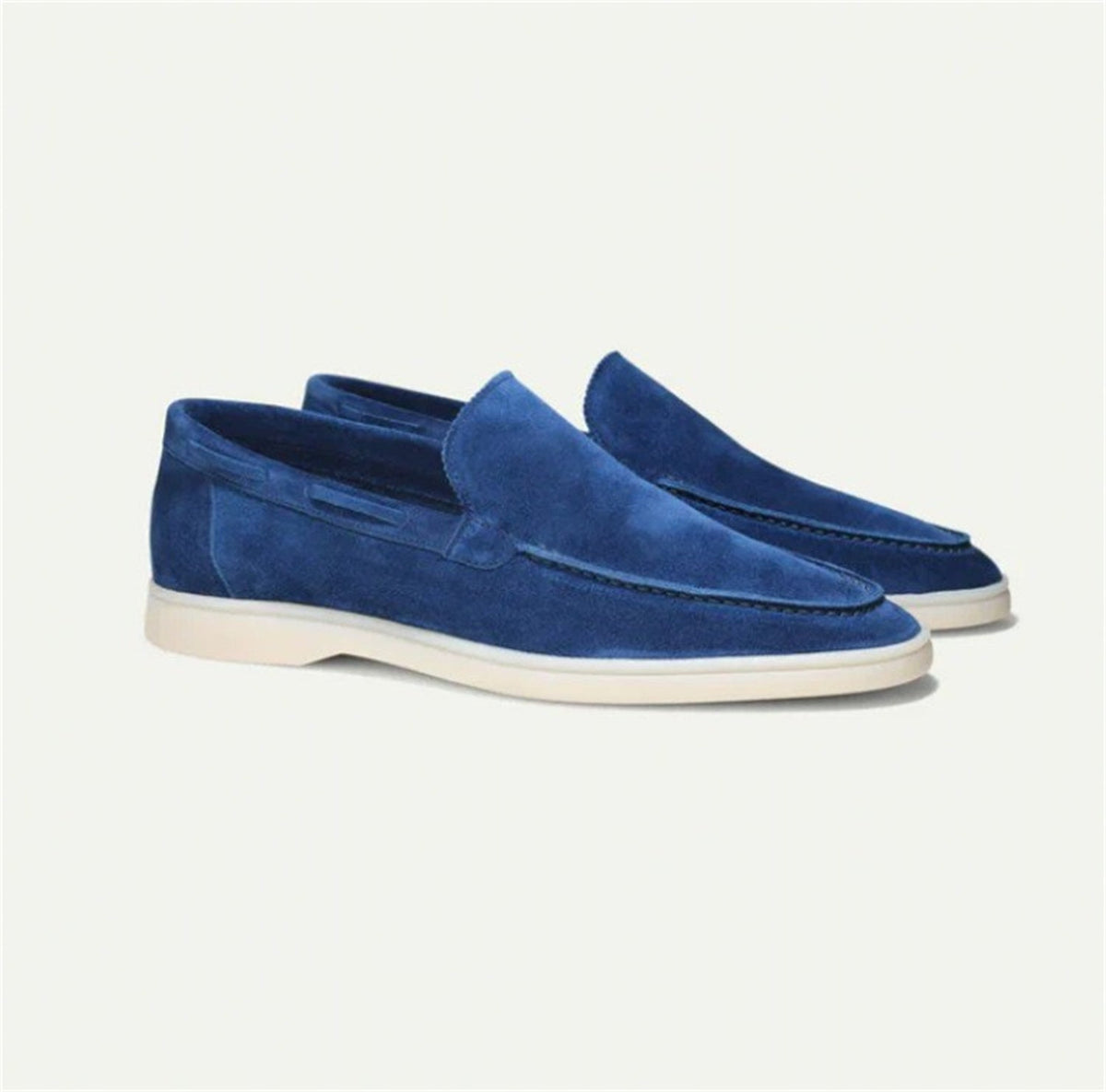 One-pedal Driving Flat Shoes With Frosted Suede