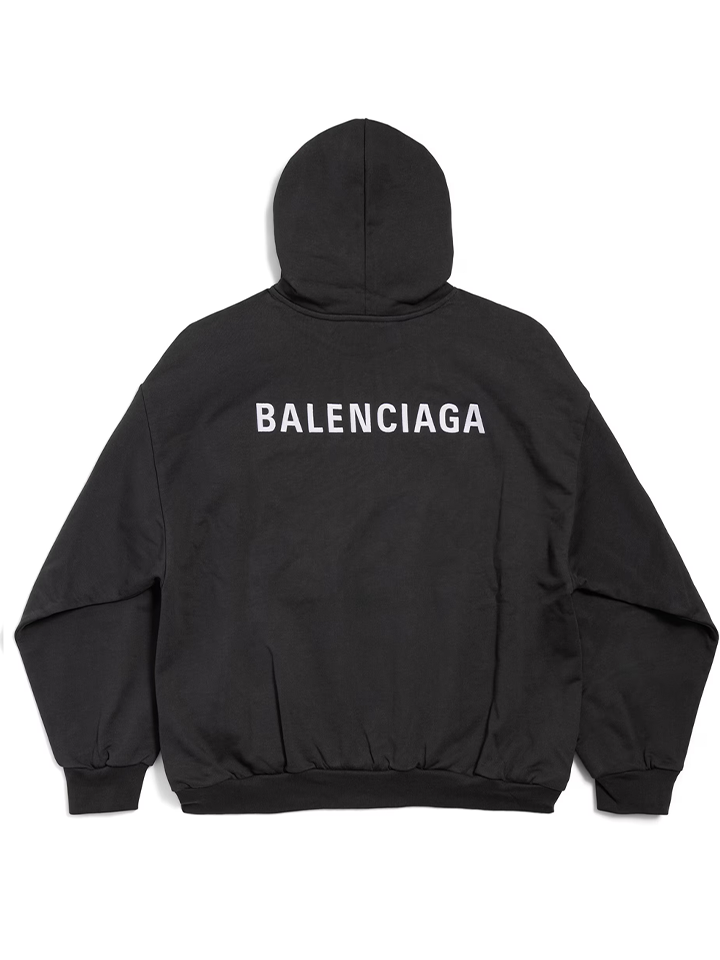 Balenciaga New Balenciaga Back Hoodie Medium Fit in Black
