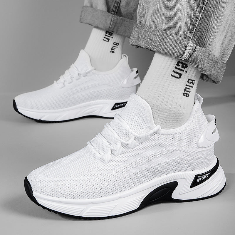 Invisible Height-increasing Running Shoes With A Thick Platform And Mesh Upper