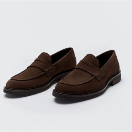 Business Formal Leather Casual Slip-On Loafers Flat Leather Shoes