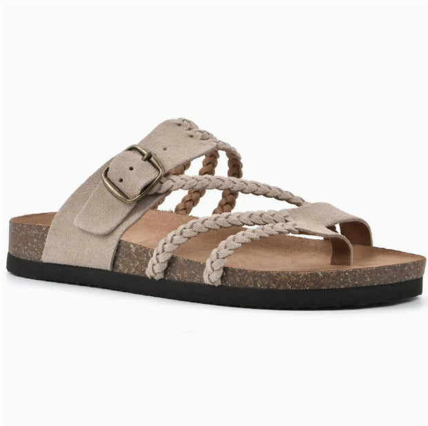 European And American-style Woven Strappy Flat Sandals