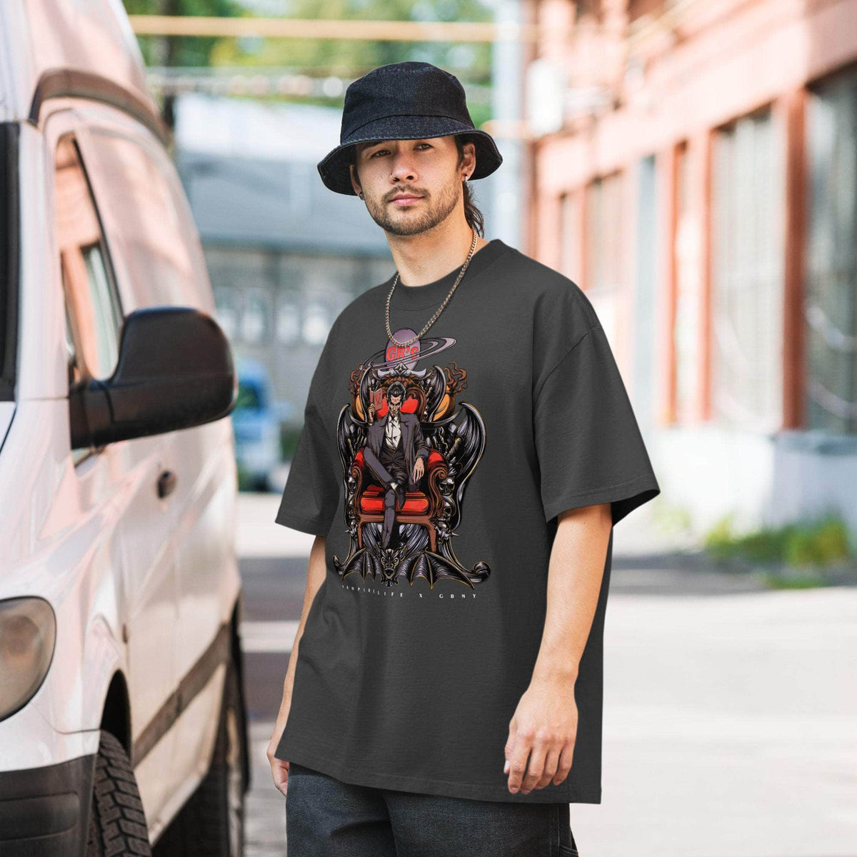 Vamp Life X GBNY "Street Vamp" Oversized Faded T-shirt - Men's