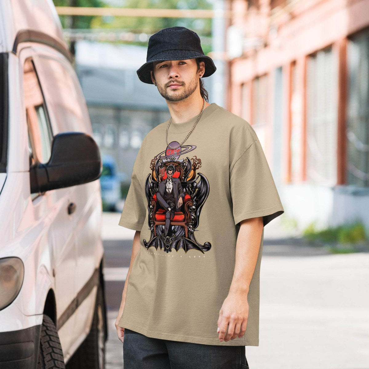 Vamp Life X GBNY "Street Vamp" Oversized Faded T-shirt - Men's