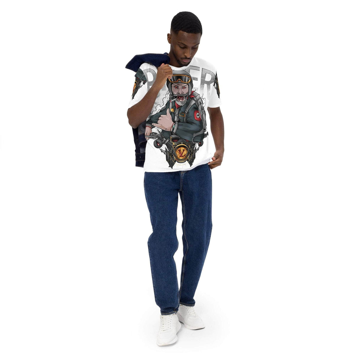 Vamp Life X GBNY "Biker" All Over Print T-shirt - Men's