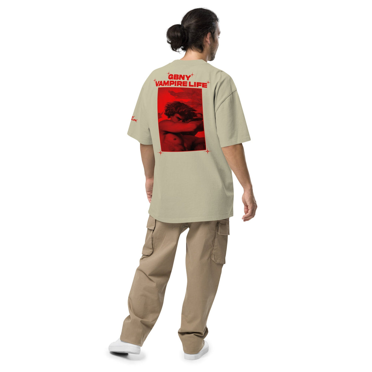 Vamp Life X GBNY "Hiding Angel" Oversized Faded T-shirt - Men's
