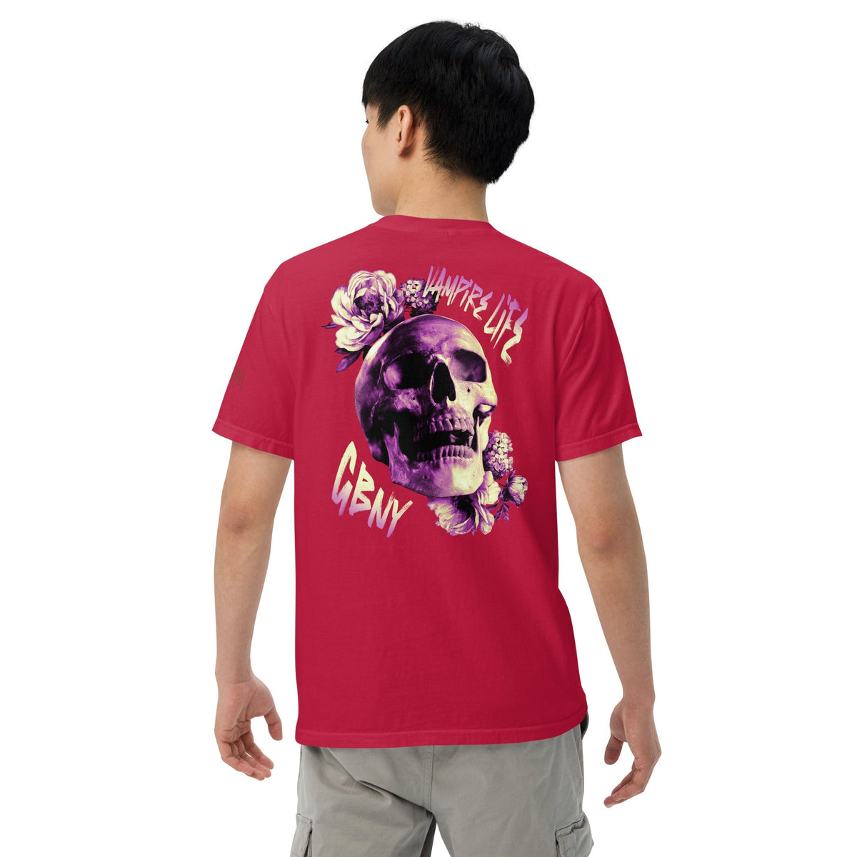 Vamp Life X GBNY "Rising Skull" dyed T-shirt - Men's
