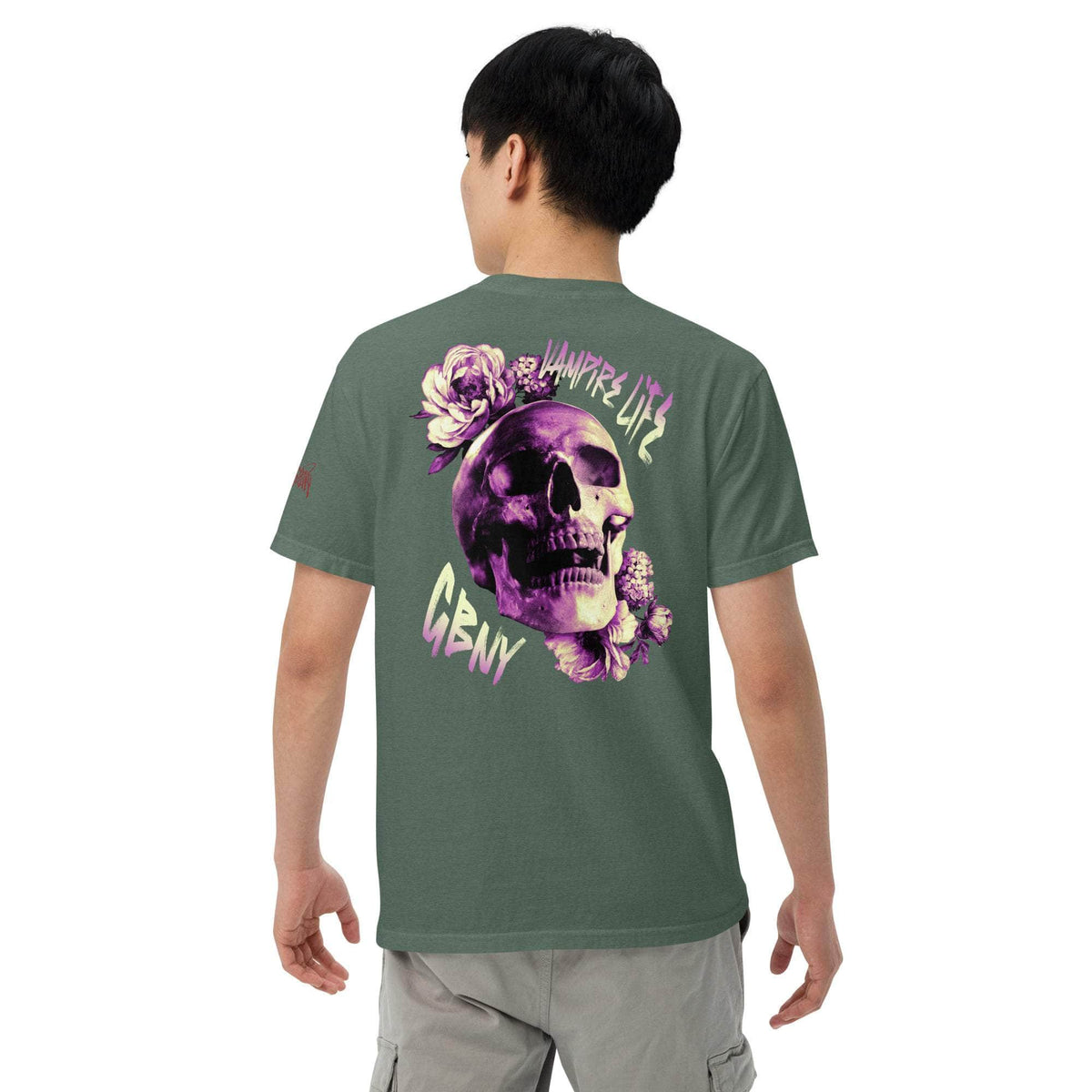 Vamp Life X GBNY "Rising Skull" dyed T-shirt - Men's