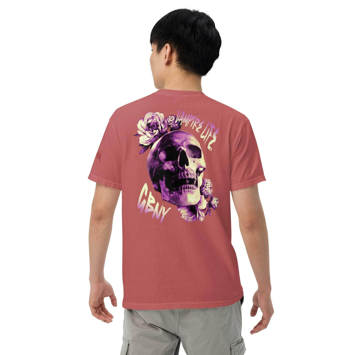 Vamp Life X GBNY "Rising Skull" dyed T-shirt - Men's