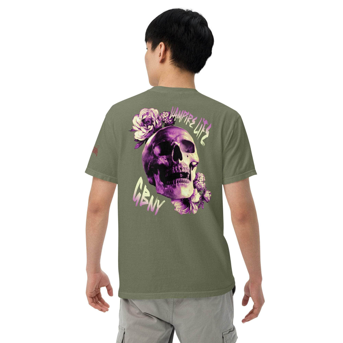 Vamp Life X GBNY "Rising Skull" dyed T-shirt - Men's