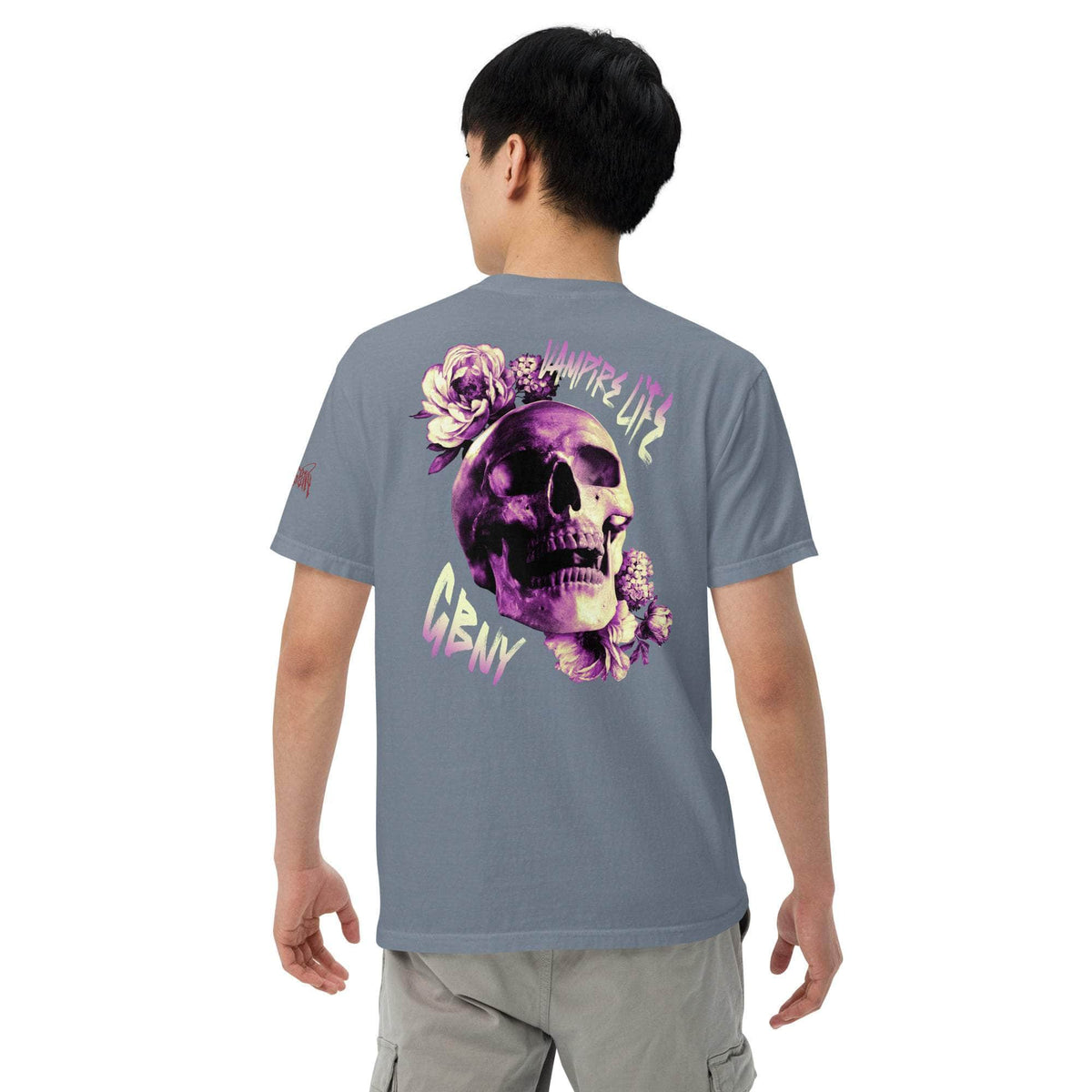 Vamp Life X GBNY "Rising Skull" dyed T-shirt - Men's