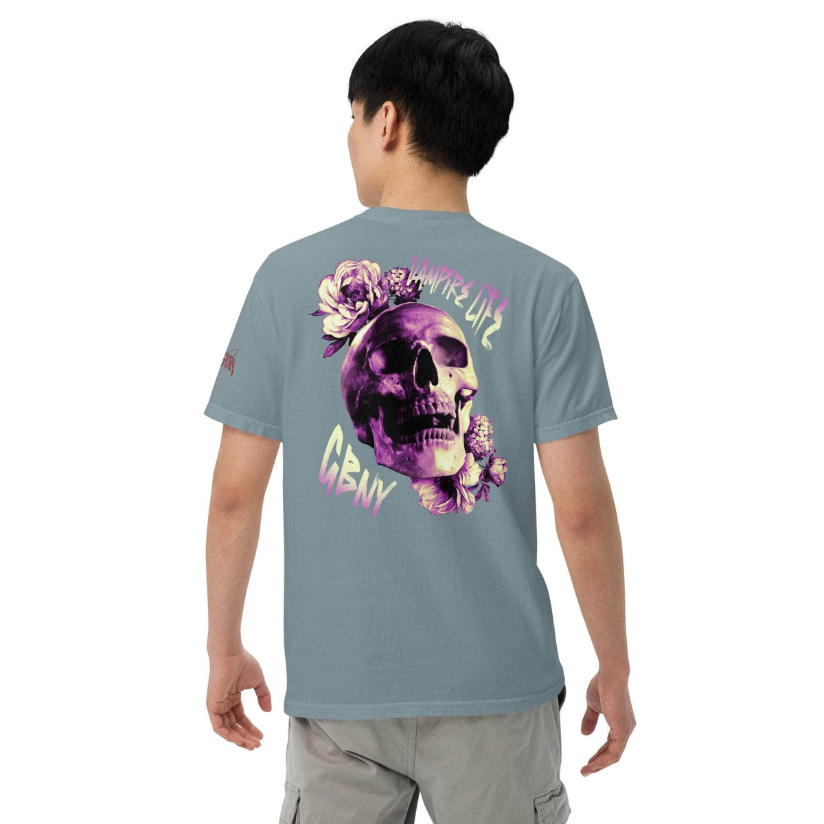 Vamp Life X GBNY "Rising Skull" dyed T-shirt - Men's