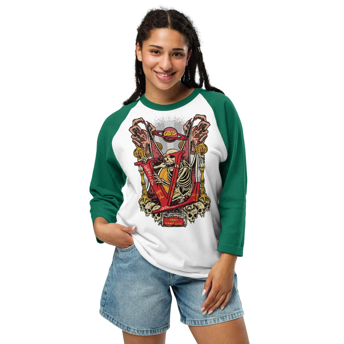 Vamp Life X GBNY "Graveyard" 3/4 sleeve shirt - Women's