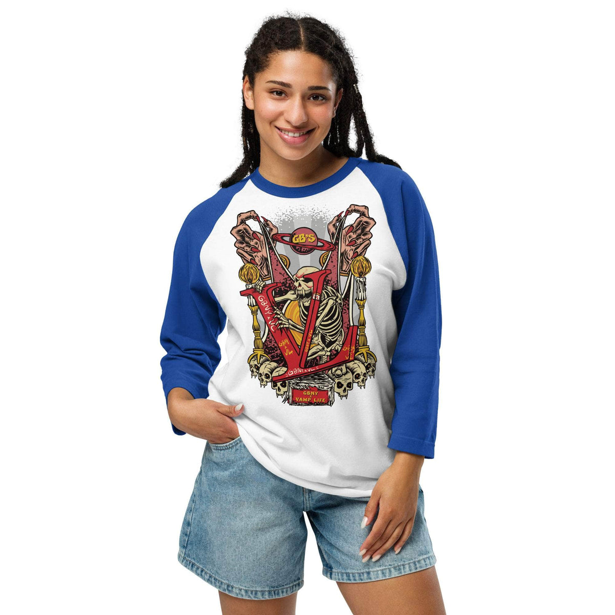 Vamp Life X GBNY "Graveyard" 3/4 sleeve shirt - Women's