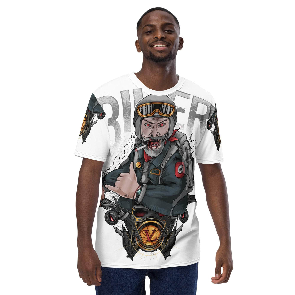 Vamp Life X GBNY "Biker" All Over Print T-shirt - Men's