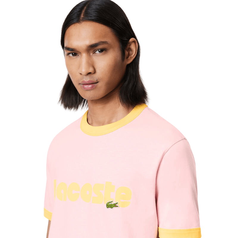 Lacoste Camiseta Back Logo Rosa - Men's