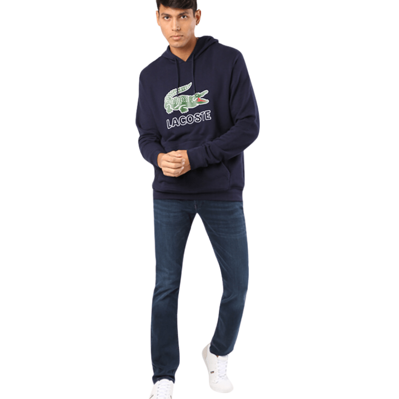 Lacoste Long Sleeve Drawstring Elasticated Hooded Sweatshirt - Men's