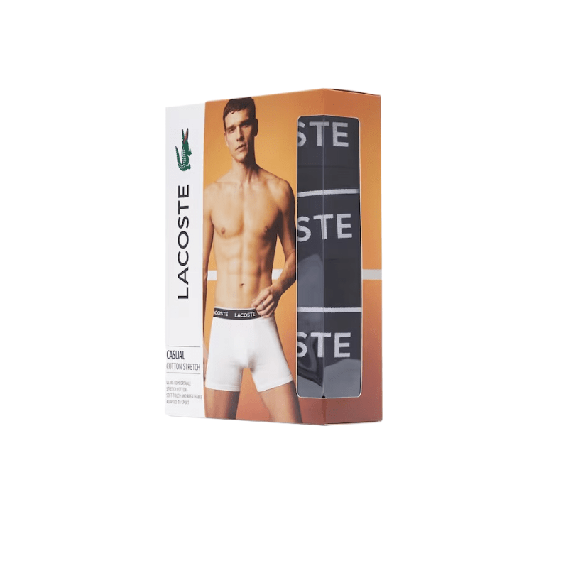 Lacoste  Long Stretch Cotton Boxer Brief 3-Pack - Men's