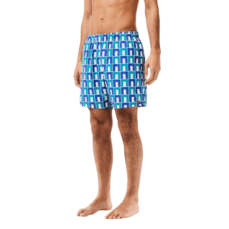 Lacoste Patterned Swim Trunks - Men's
