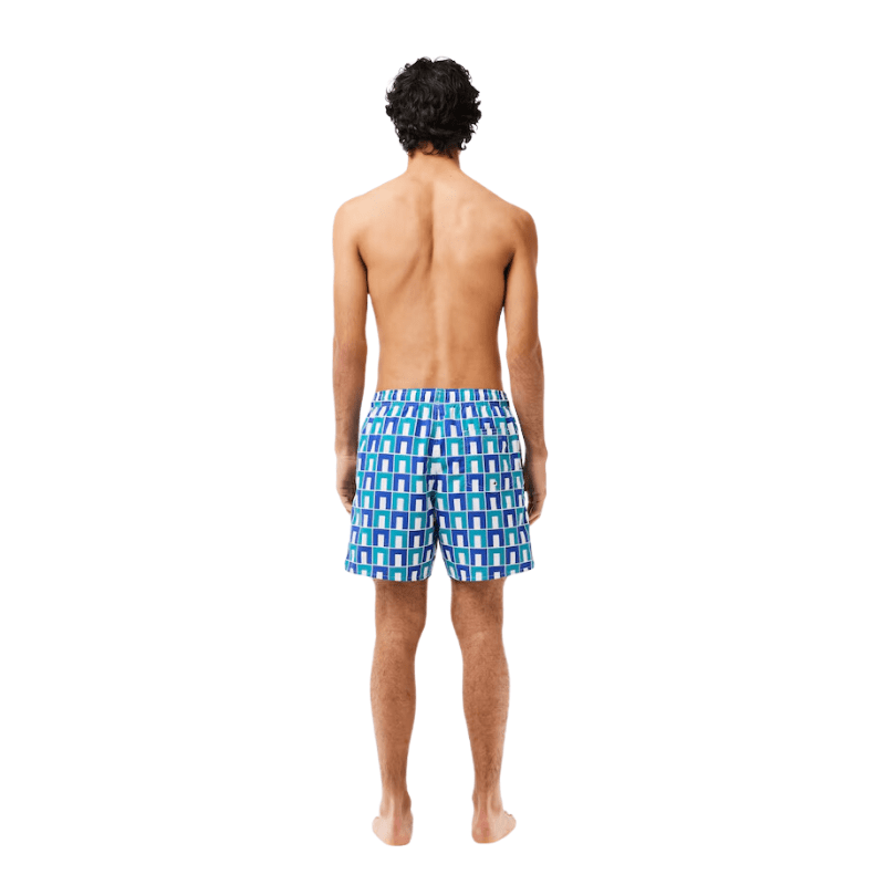 Lacoste Patterned Swim Trunks - Men's