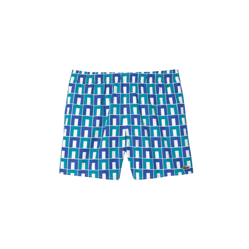 Lacoste Patterned Swim Trunks - Men's