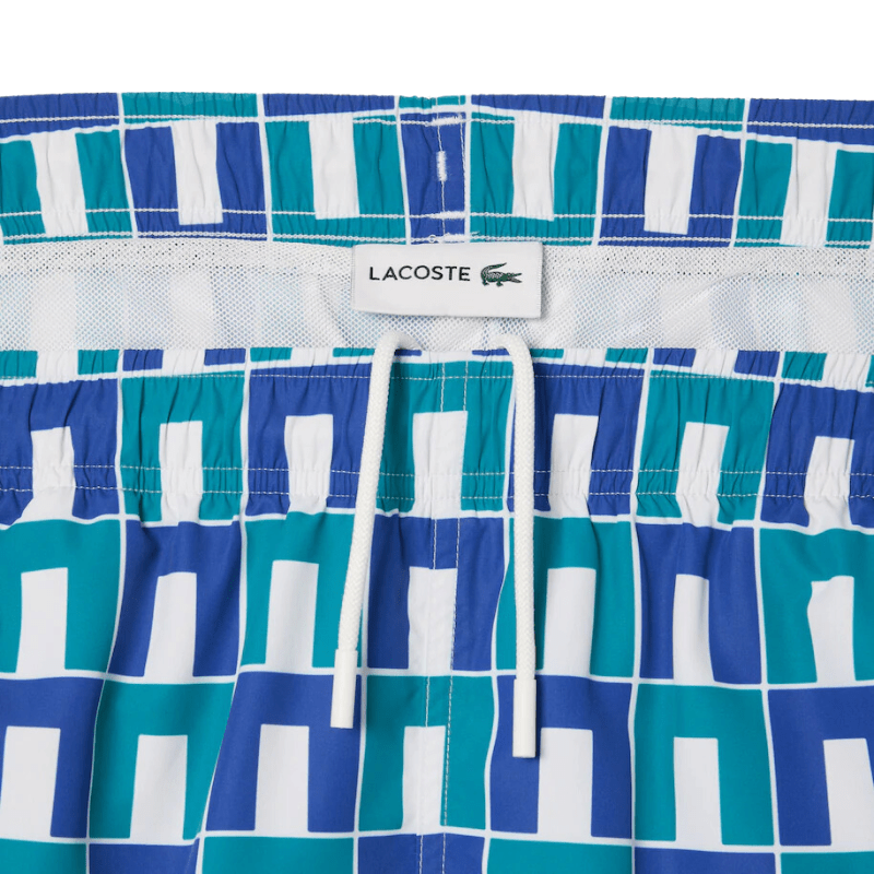 Lacoste Patterned Swim Trunks - Men's