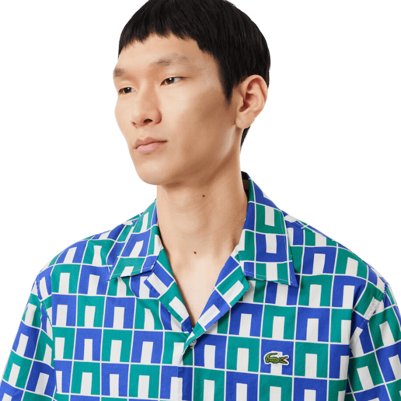 Lacoste Short Sleeve Patterned Shirt - Men's