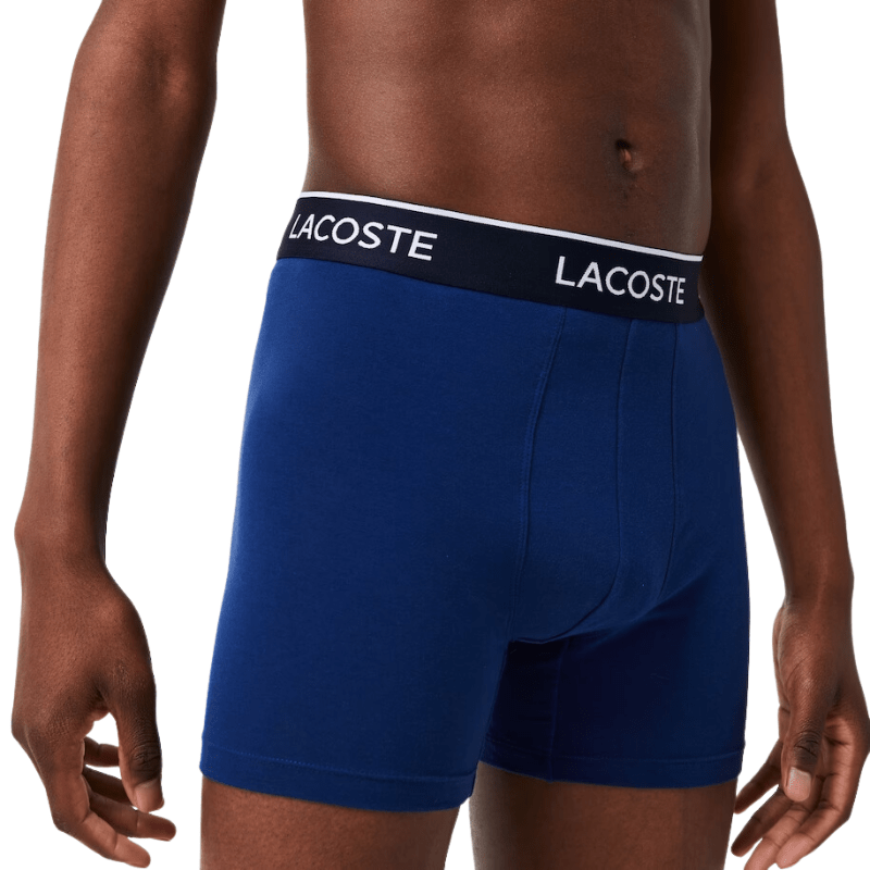 Lacoste Lettered Waist Long Stretch Cotton Boxer - Men's