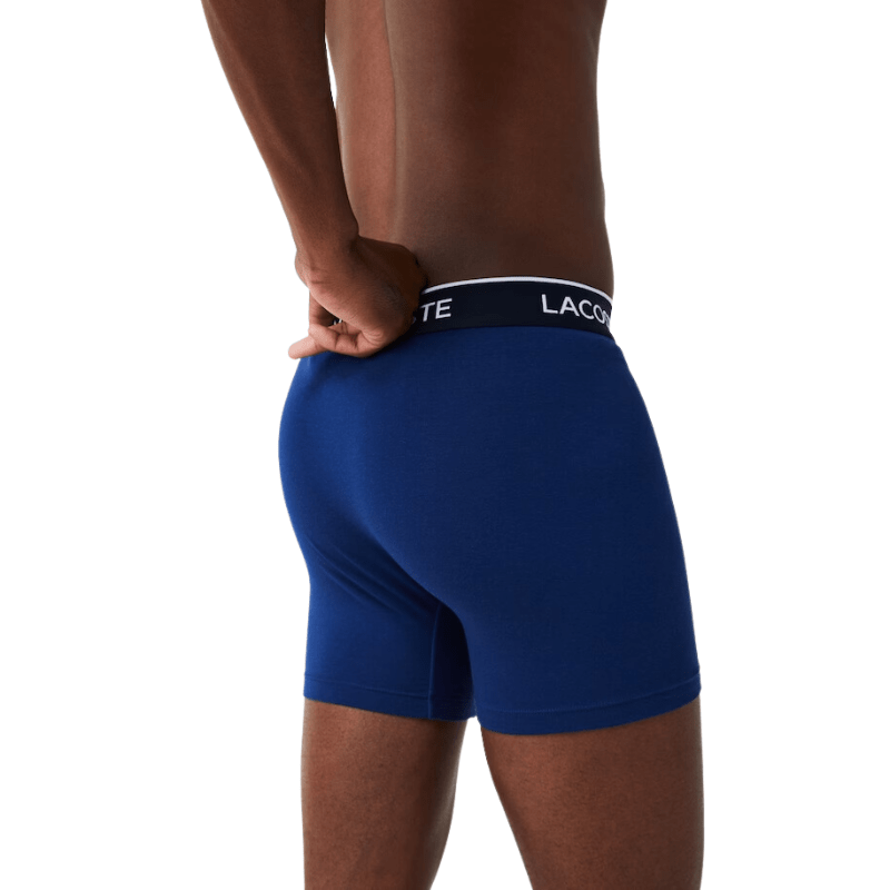 Lacoste Lettered Waist Long Stretch Cotton Boxer - Men's