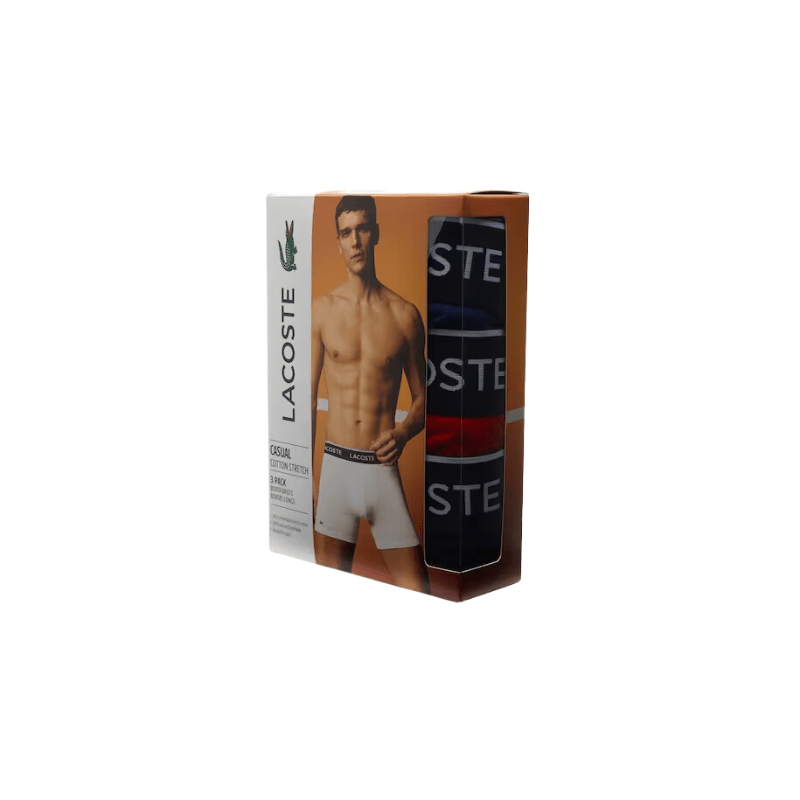 Lacoste Lettered Waist Long Stretch Cotton Boxer - Men's