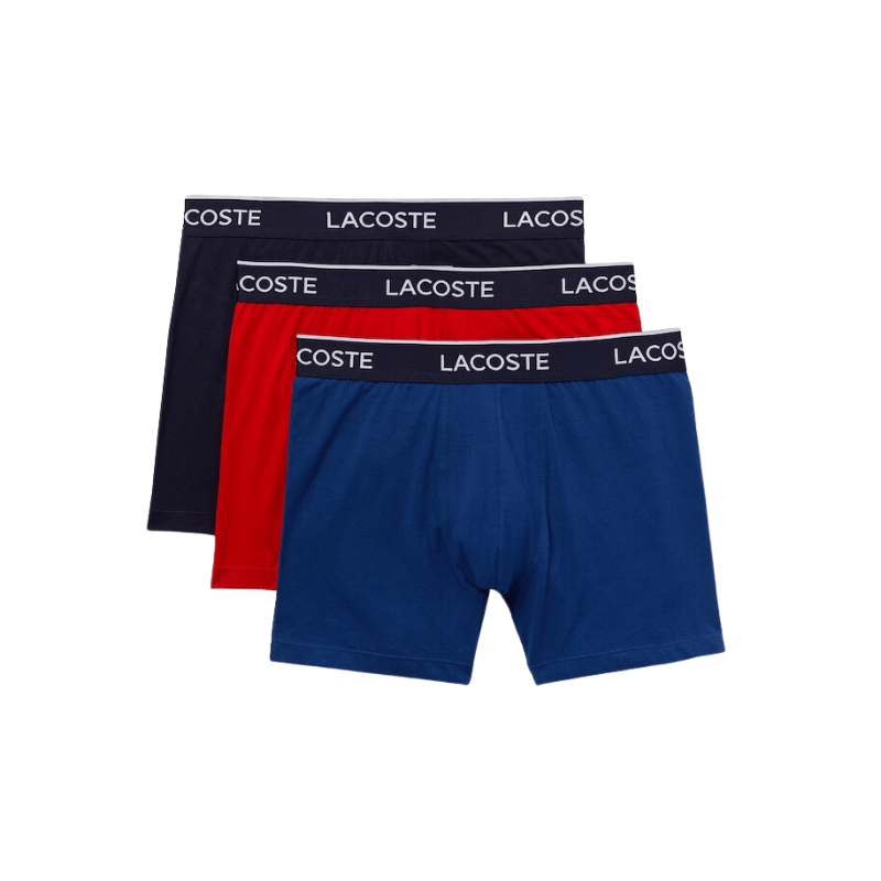 Lacoste Lettered Waist Long Stretch Cotton Boxer - Men's