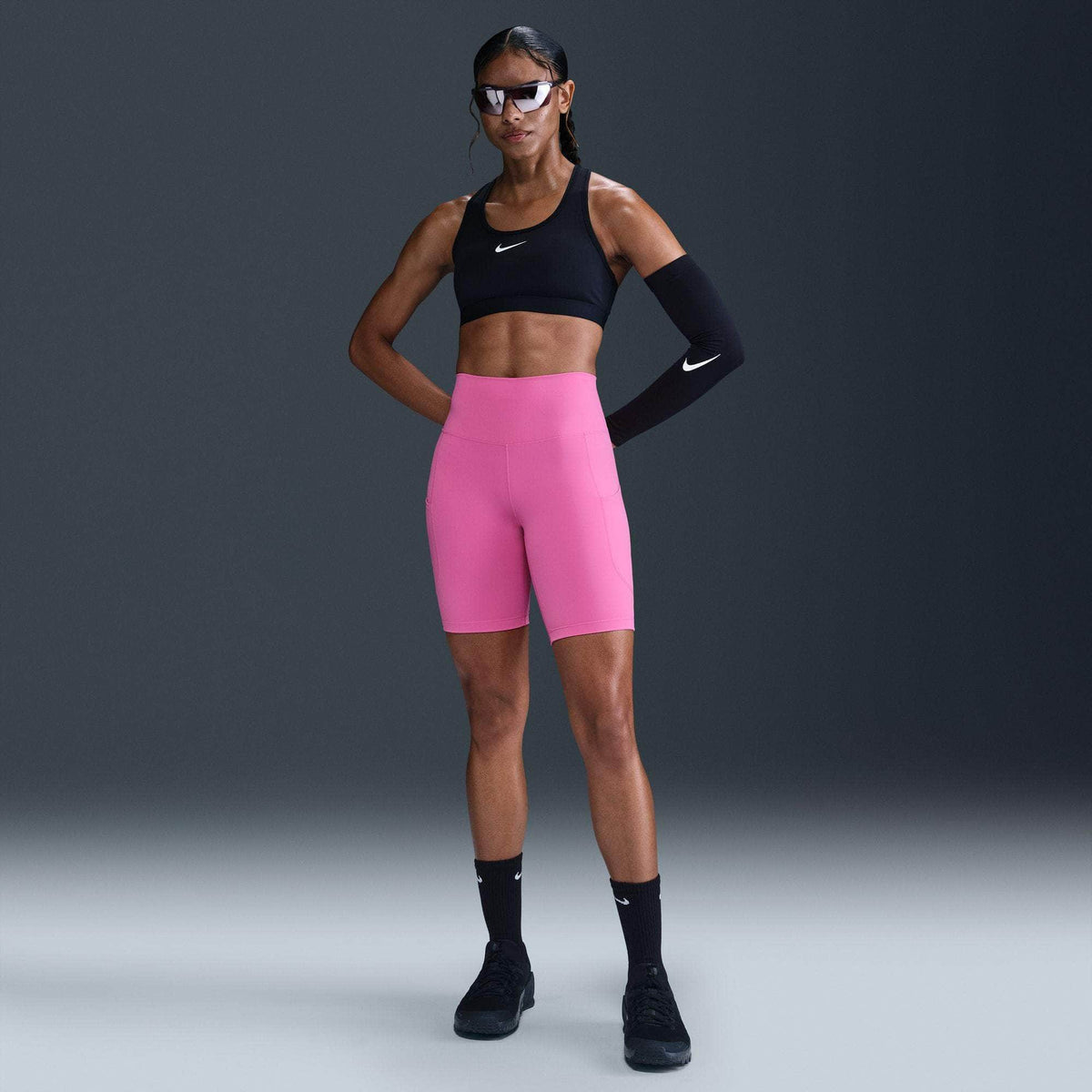 Nike One High-Waisted 8" Biker Shorts with Pockets - Women's