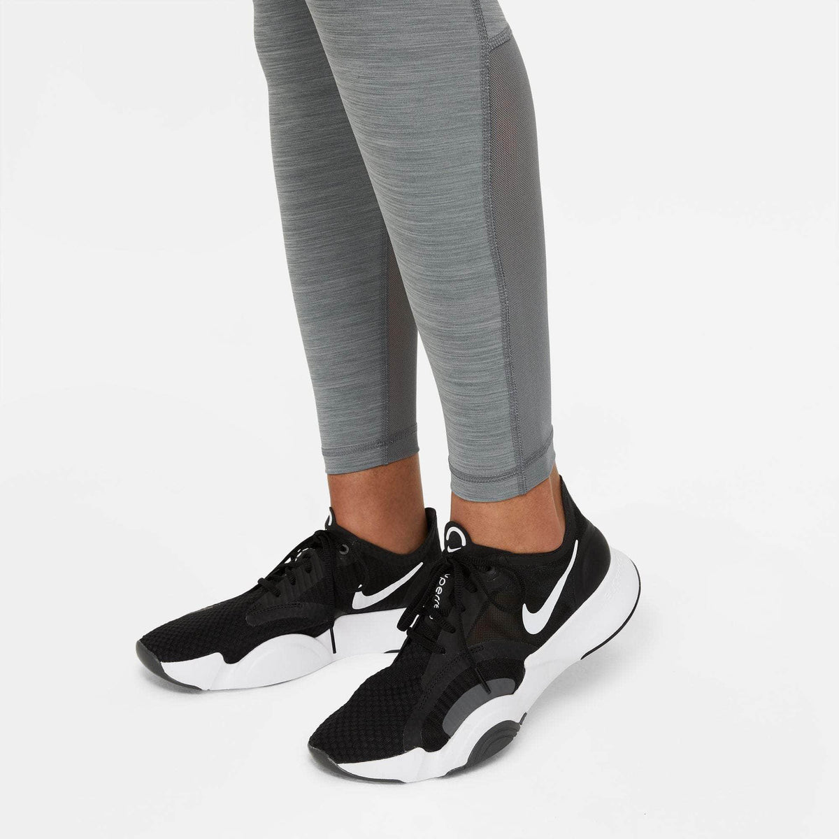 Nike Pro Mid-Rise Mesh-Paneled Leggings - Women's