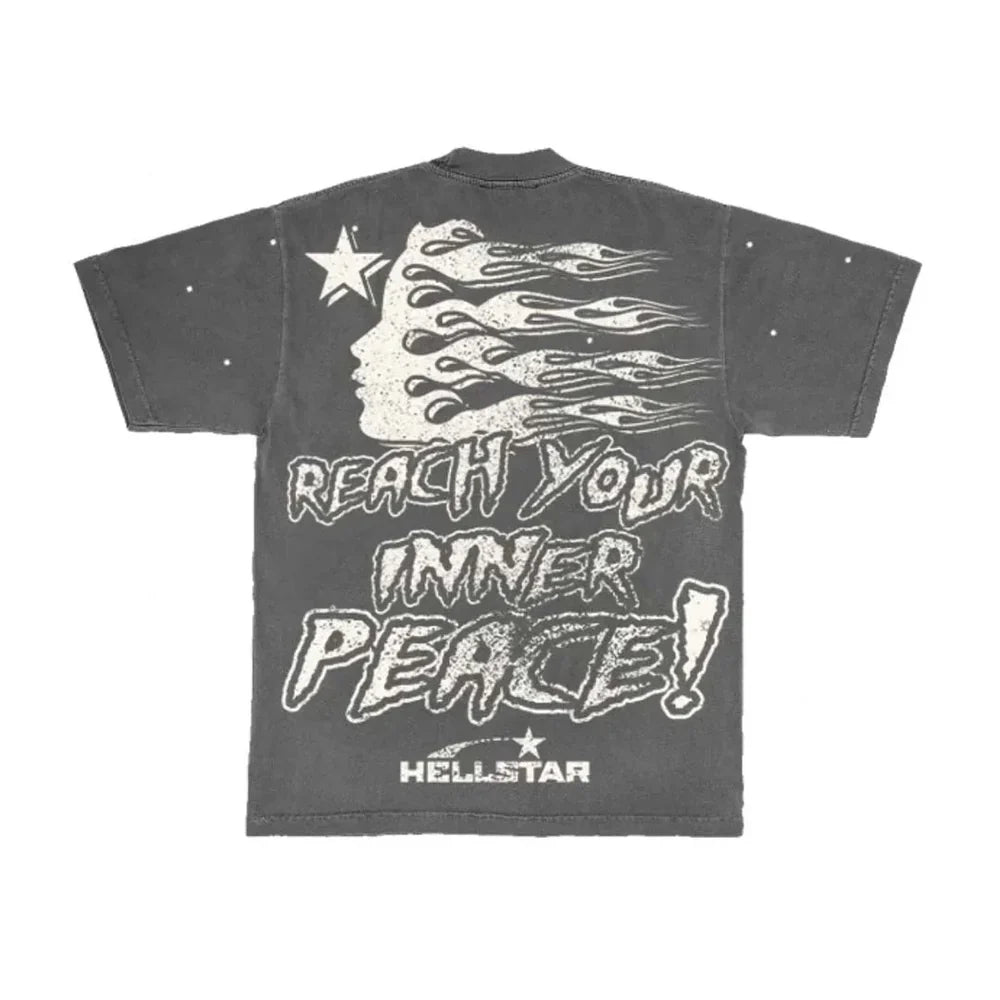 Hellstar 'Inner Peace' Grey Tee
